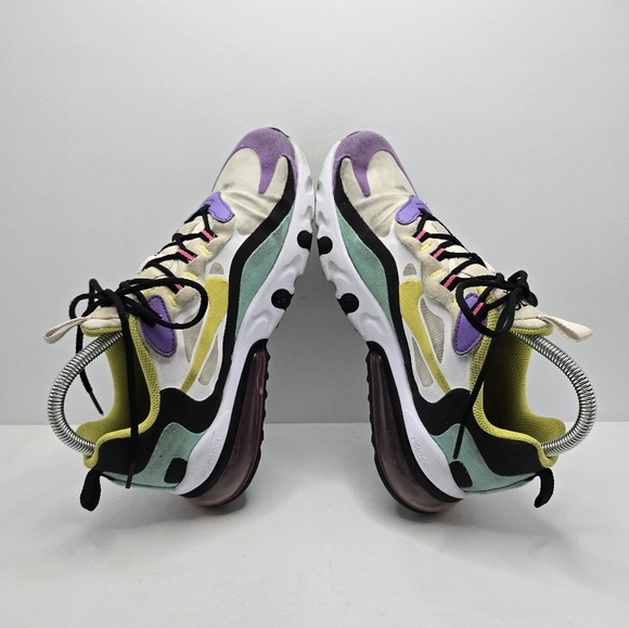 Nike | Air Max 270 React 'Bright Violet' sporty activewear sneakers | WMS 7.5 - Picture 12 of 14